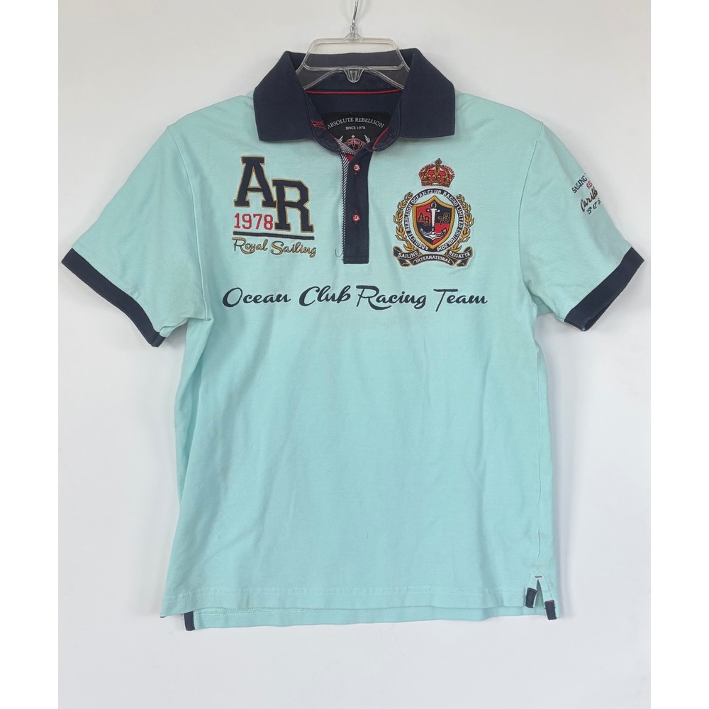 Absolute Rebellion Mens Ocean Club Racing Team Polo Shirt‎ Blue Size M Regatta